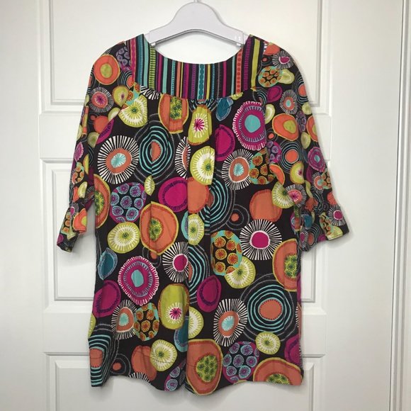 Baxter & Beatrice Multi Colored Abstract Shift Dress Mixed Print Girls Size 6 - Picture 3 of 10